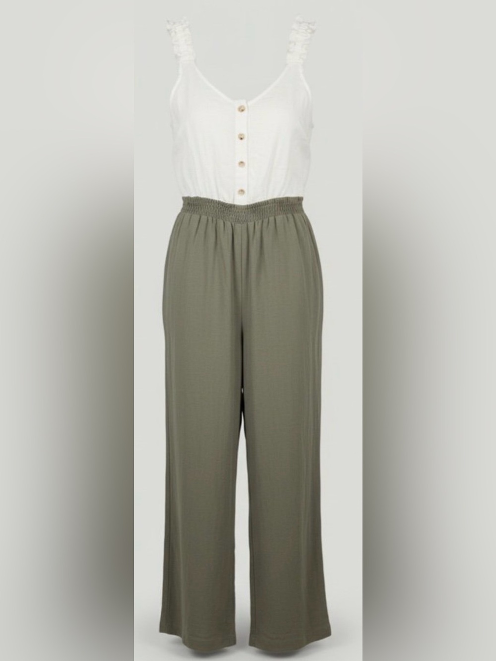 NWT Blu Pepper Olive Wide-Leg Jumpsuit